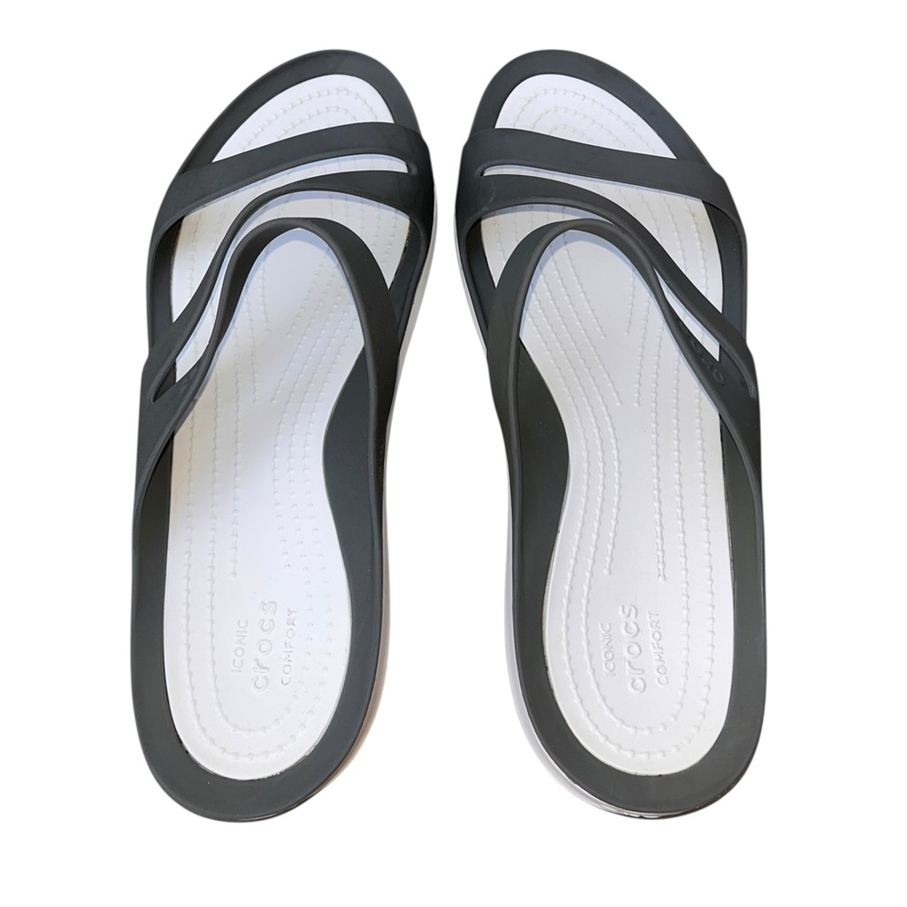 Crocs Swiftwater Sandal, Grey/White, Women’s Sz 10 - Picture 2 of 6